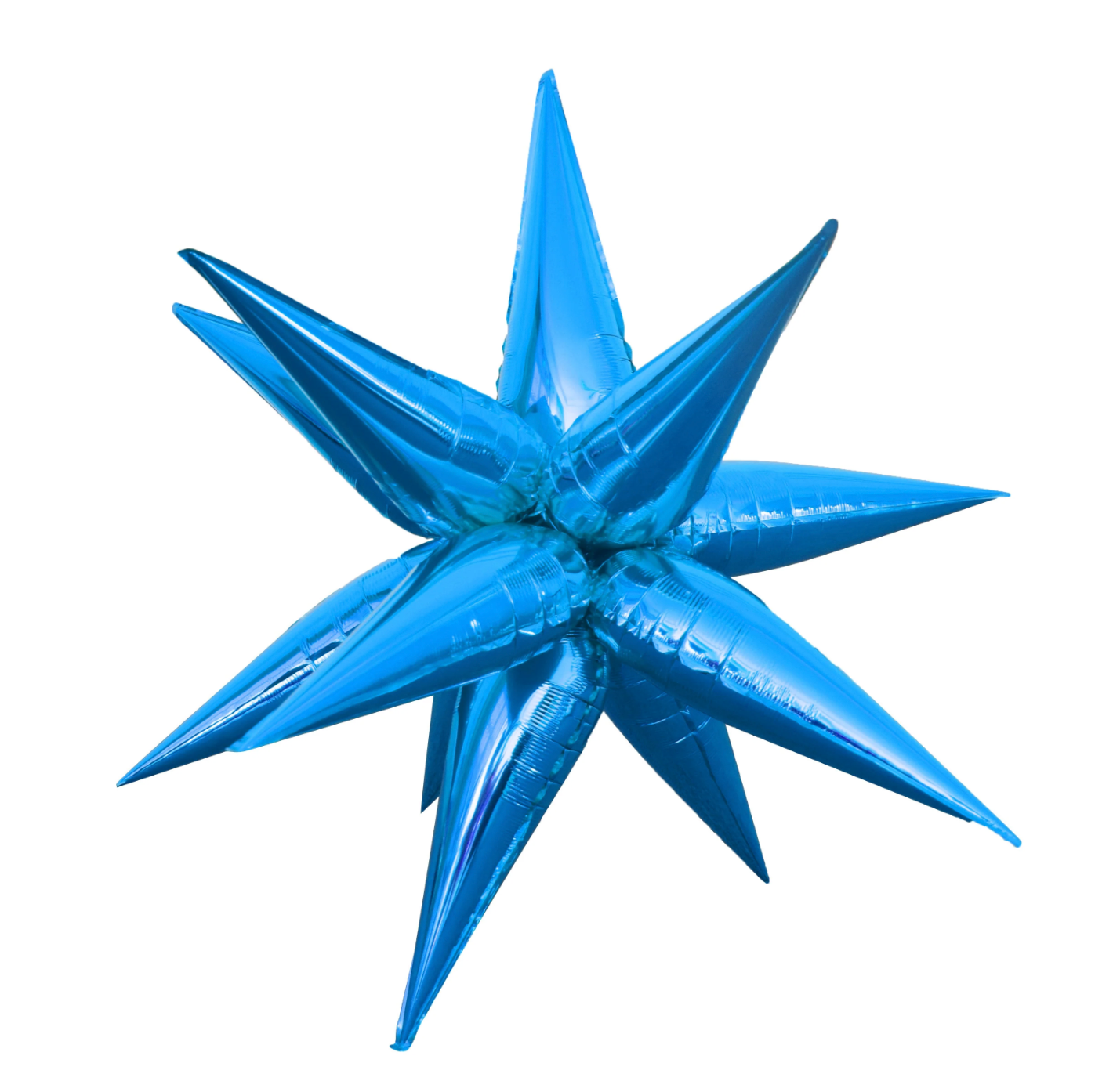 40" JUMBO Starburst Exploding Star Mylar Balloon - BLUE (AIR-FILL ONLY)