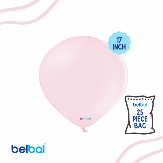 17" Soft Pink Pastel Color Belbal- 25 PC