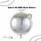 32" Silver Mylar ORBZ (Self-sealing) Balloon