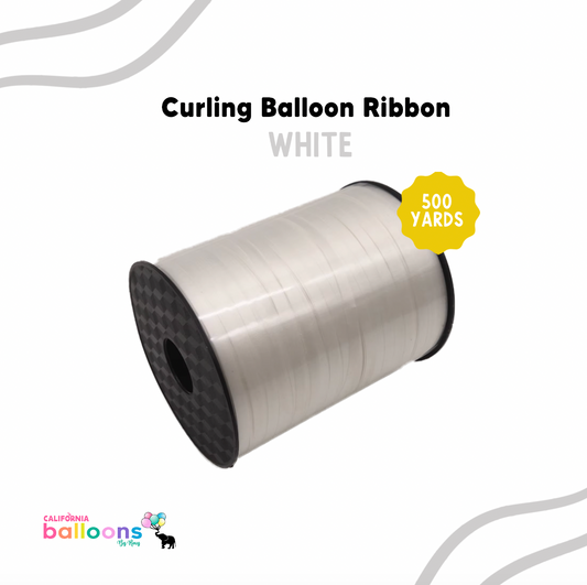 Balloon Curling Ribbon - WHITE - 500 YDS