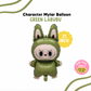 21" Green Bubu Inspired Monster Foil Balloon - (AIR-FILL ONLY)