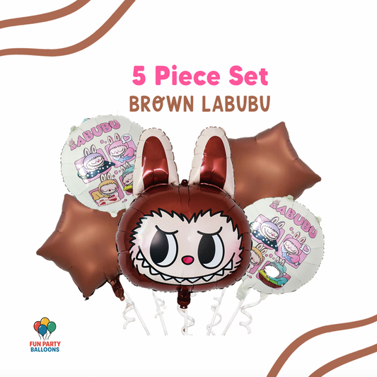 Bubu Inspired - BROWN -  Balloon Bouquet, 5 pc