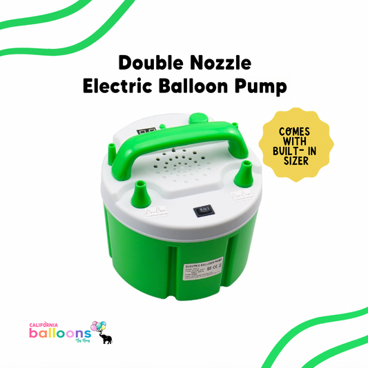 Double Nozzle Electric Balloon Pump - with sizer and pressure adjuster - AC110- 120V