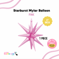 27" Starburst Exploding Star Mylar Balloon - PINK (AIR-FILL ONLY)