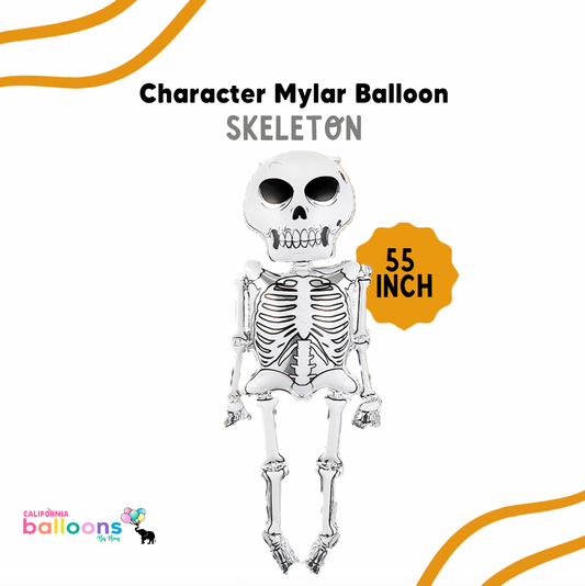 55" Skeleton Shape Mylar Balloon
