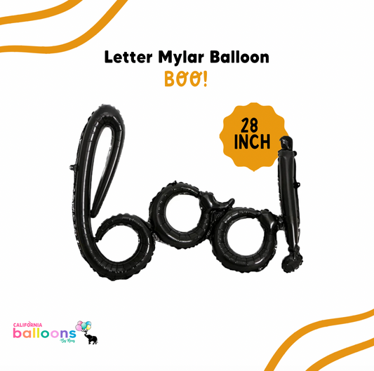 28" Script Boo! Phrase Mylar Balloon