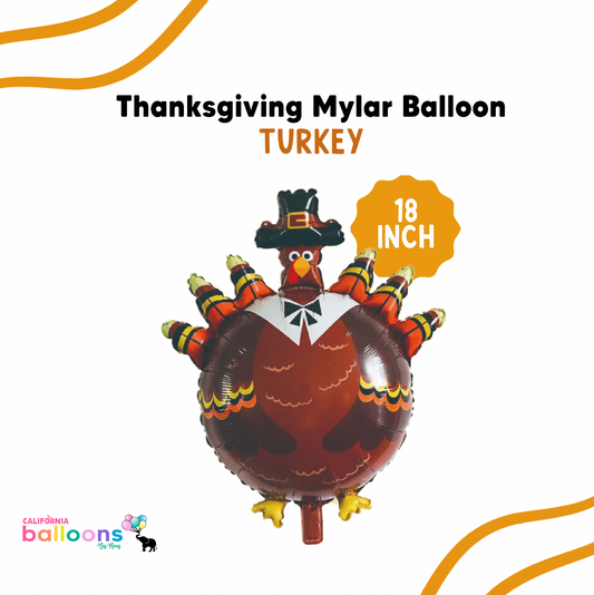 18" Turkey Shape - Mylar Balloon