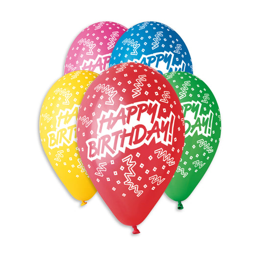 GS110: #368 Happy Birthday PRINTED Standard Color Latex 12 in