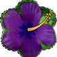 15" Purple Hibiscus Flower Foil Balloon