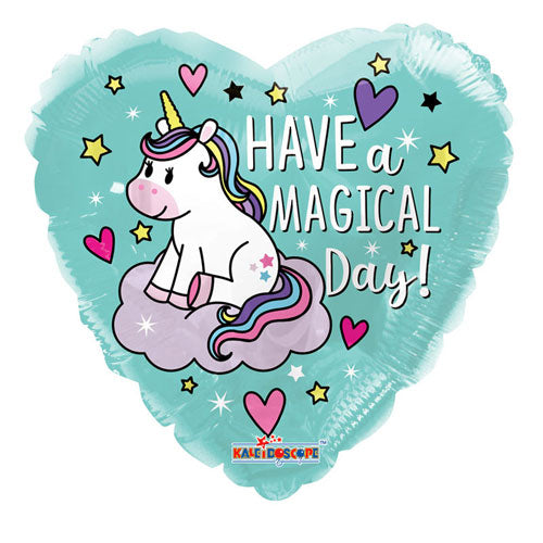 18" "Have A Magical Day!" Unicorn Heart Foil