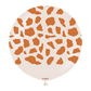 24 inch Safari Giraffe Printed Balloons - White Sand Kalisan Latex - 1 PC