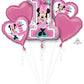 Minnie Mouse 1st Birthday Balloon Bouquet 5pc
