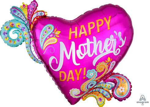 "Happy Mother's Day!" Paisley Foil Balloon