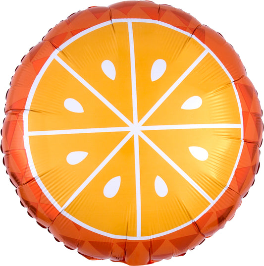 18" Orange Citrus Shape Foil Balloon