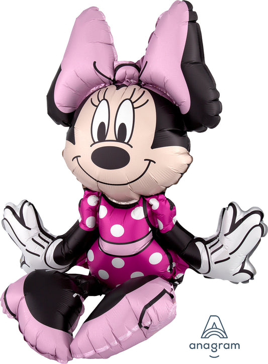 19" Sitting MINNIE MOUSE (AIR-FILL ONLY) Foil Balloon