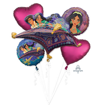 Aladdin 5 Pc Balloon Bouquet