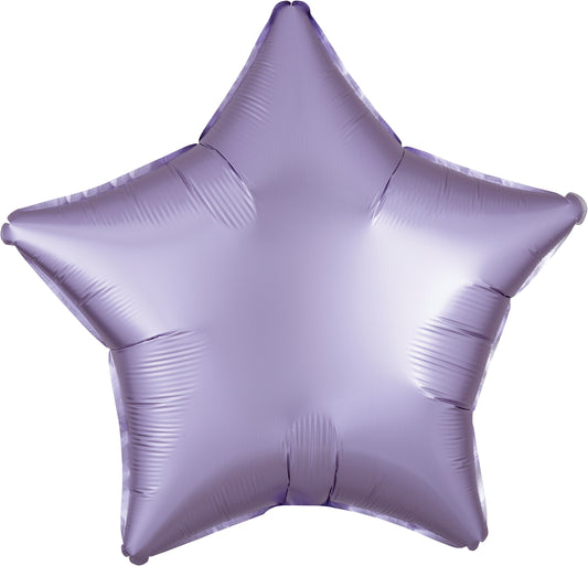 19" Satin Luxe Pastel Lilac Star Shape Foil