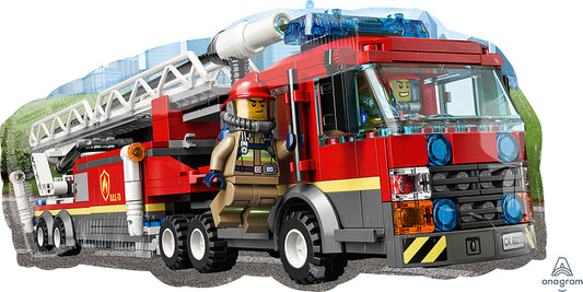 29" LEGO City Fire Truck Mylar Balloon