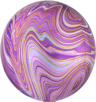 15" Purple Marblez™ Orbz Balloon