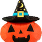 28" Pumpkin Witch Hat Mylar Shape Foil Balloon