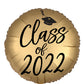 18" Class Of 2022 Gold Mylar