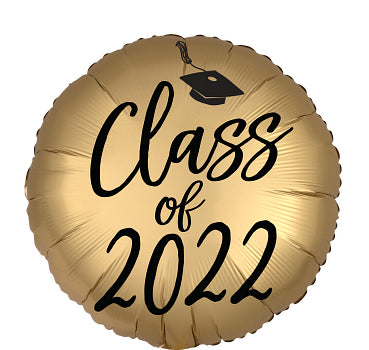 18" Class Of 2022 Gold Mylar