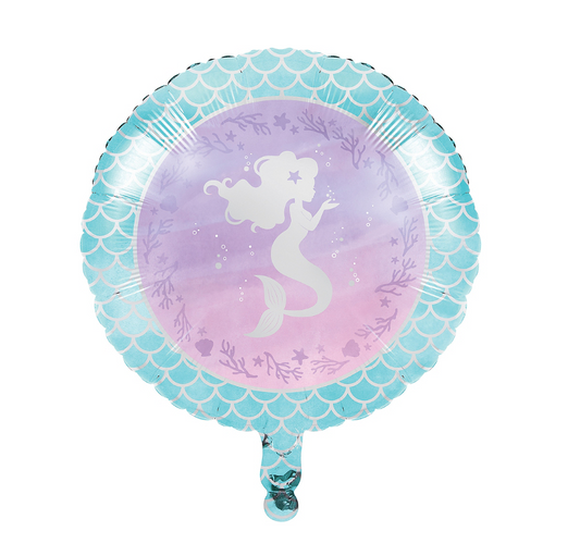 18" Mermaid Circle Foil Balloon