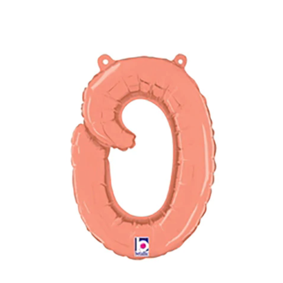 14″ Script Letter "O" ROSE GOLD