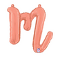 14″ Script Letter "M" ROSE GOLD
