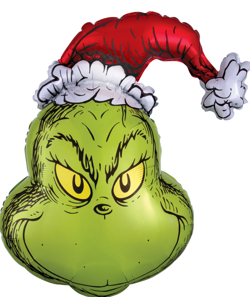 Grinch Head Mylar Supershape Balloon 29"