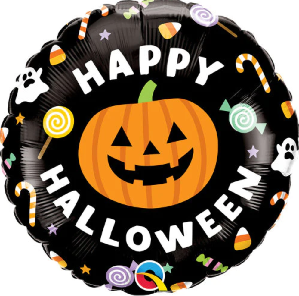 Happy Halloween Candy Circle Mylar 18"