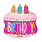 28" Jumbo Pink Birthday Candle Cake Mylar