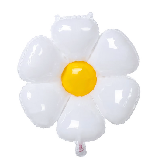 42" White Mylar Flower Balloon - 1 PC  (AIR-FILL ONLY)