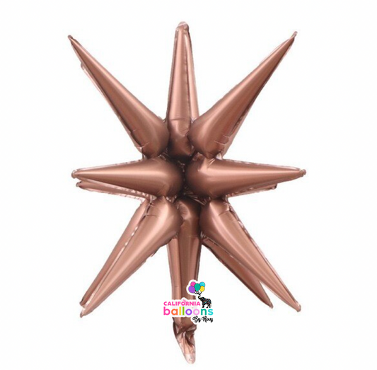 20" Starburst Exploding Star Foil Balloon - RUST (AIR-FILL ONLY)