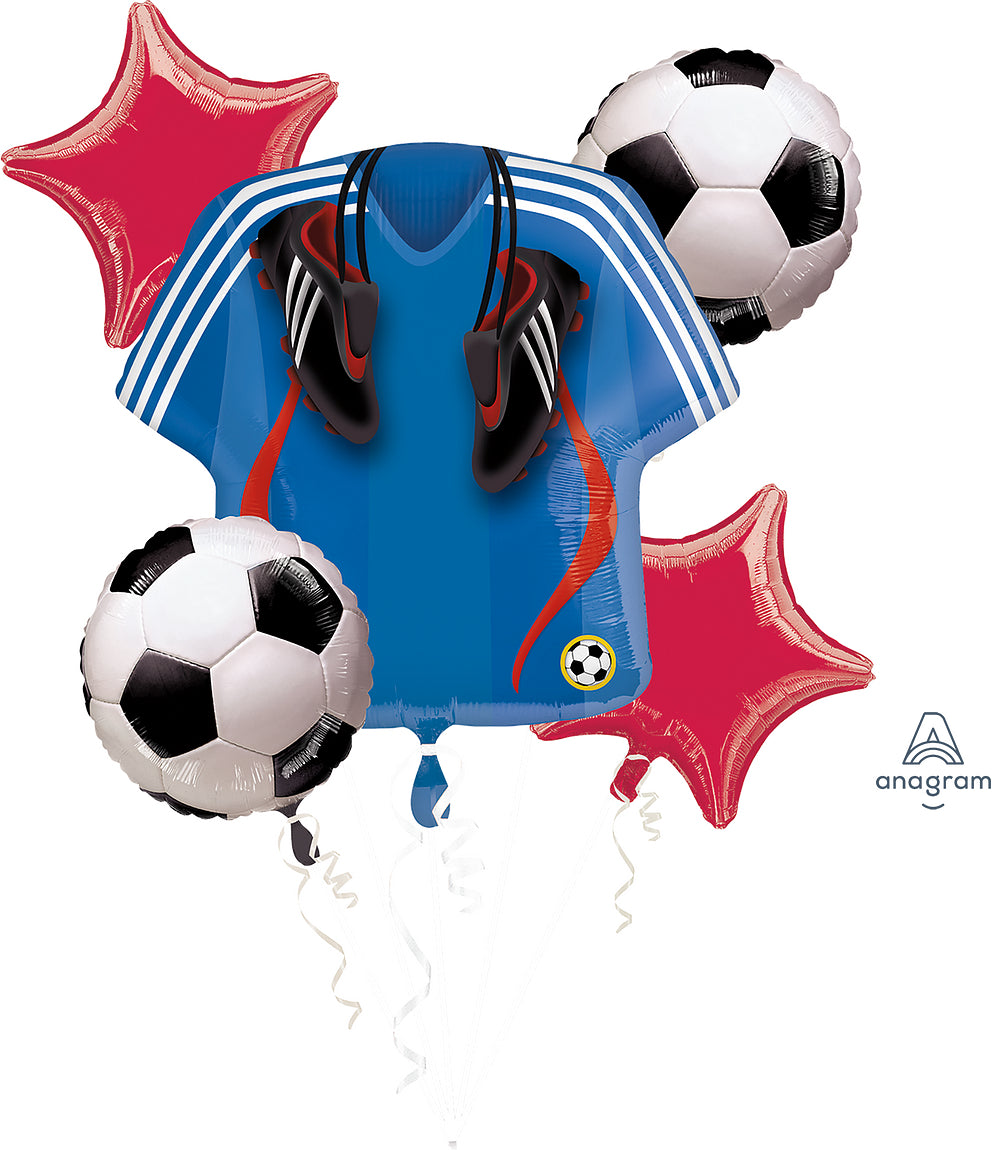 Soccer Balloon Bouquet 5 Pc