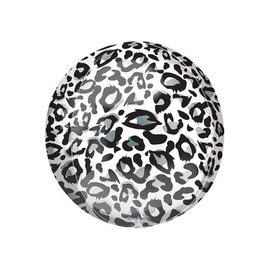 15" Snow Leopard Print Orbz Balloon