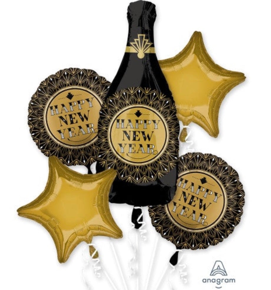 5 Pc - Roaring 20s Happy New Year Bouquet