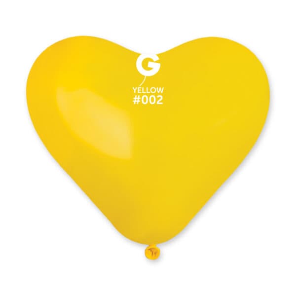 CR10: #002 Yellow Standard Color Heart Shape 10"