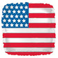 17" USA Flag Square Shape Foil