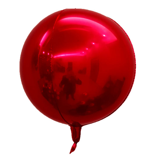 15" Red Chrome Foil ORBZ (Self-sealing) Balloon