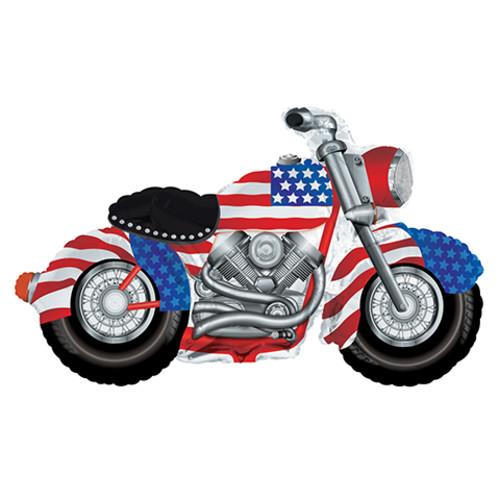 45" Patriotic Motorcycle Foil Balloon